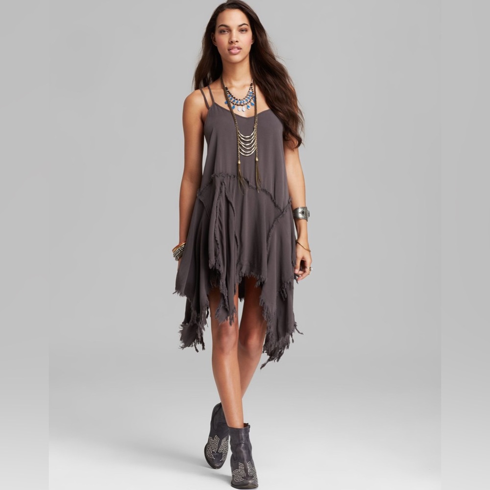 NWOT Free People Tattered Raw Hem Dress